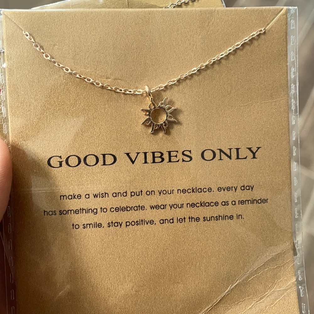 Lang Xuan Gold Plated Good Vibes Only Necklace